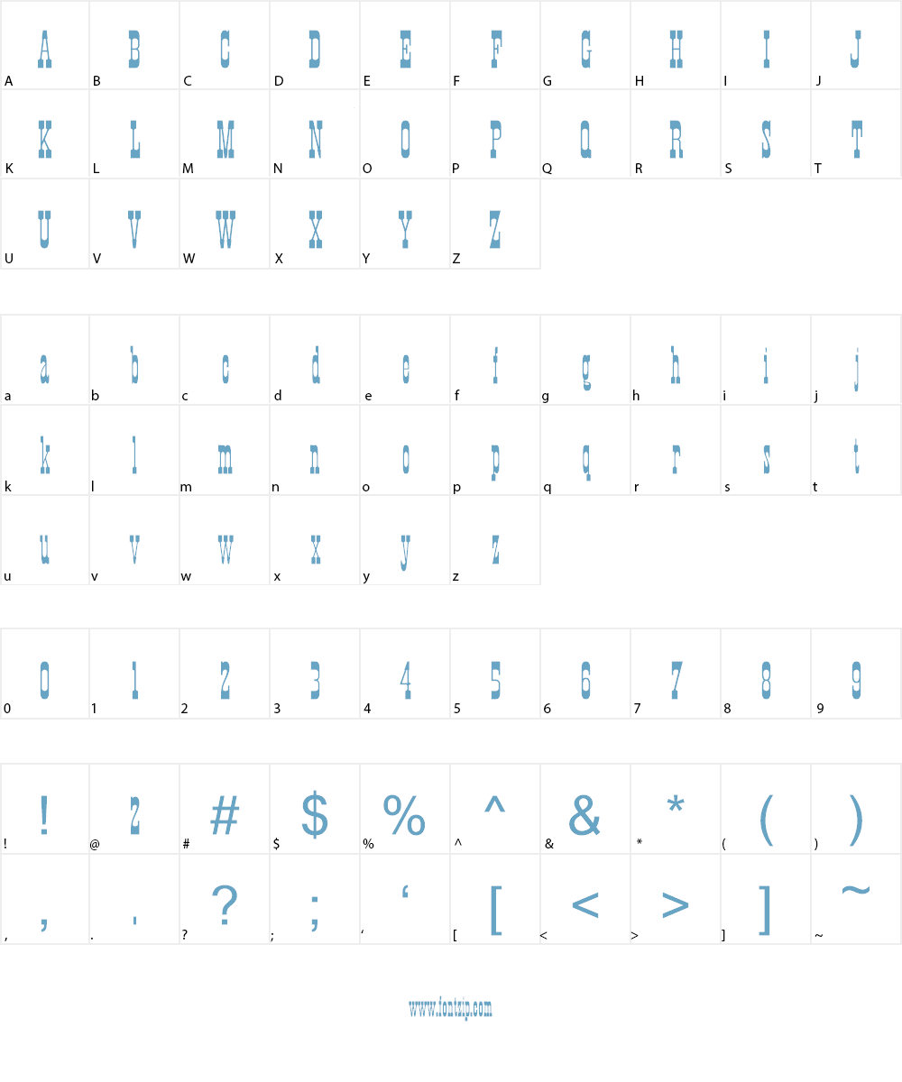 HFF Xmas Hoedown Font Character